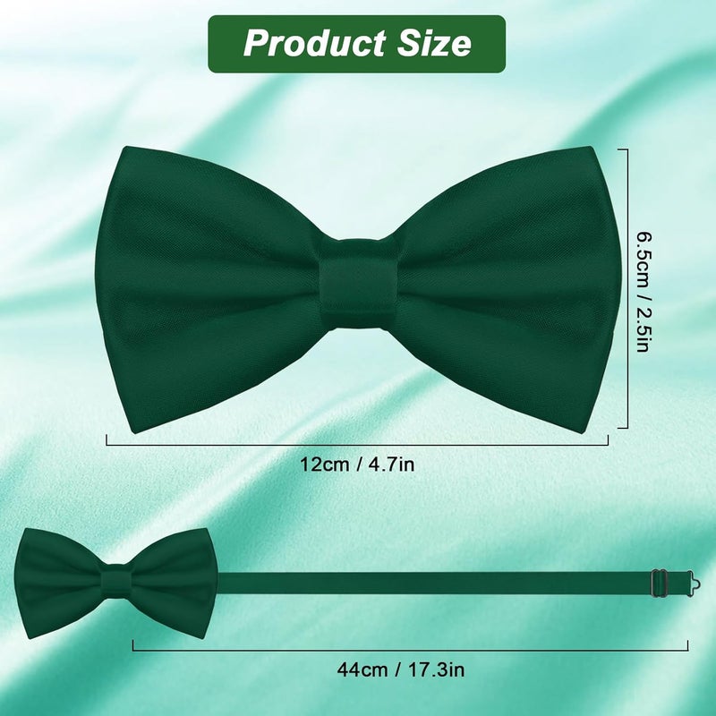 WOXVM Men's Bow Ties Solid Color Pre-Tied Bow Tie Satin Formal Tuxedo Bowtie Adjustable Neck Bowtie for Men Wedding Party - Image 3